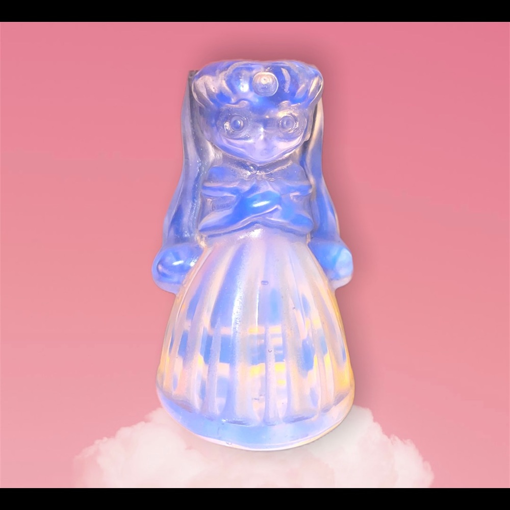 Sailor moon crystal carving pink opal
